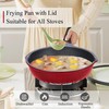 Vinchef Nonstick Skillet with Lid, 11In/5Qt Aluminum Deep Frying Pan