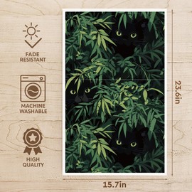 Niyorayna Funny Black Cats Kitchen Hand Towel Decor Cat Gifts for Women Cat Mom Lover Lady,Cats Themed Dish Towels Baking Cooking Drying Cloth Birthday Gifts for Her,Cute Hand Towel Bathroom Décor