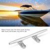Boat Cleat 15 cm Classic Silver Flat Cleat 316 Stainless