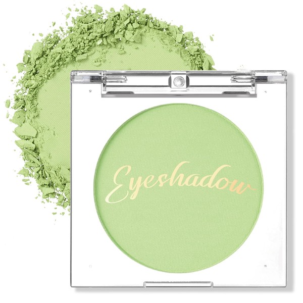 Jutqut Single Green Matte Eyeshadow Palette, Velvet Eye Shadow Compact