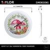 Taylor Forest Mushrooms Indoor Outdoor Dial Thermometer, Wireless Thermometer with