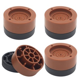 HANIHUA Brown Round Bed Furniture Risers (Set of 4) 1.3 inch, 2 inch, Adjustable Bed Lifts Risers for Bed Frame, Sofa, Chair, Heavy Duty Table Couch Legs Feet Accessories, 1300 lbs