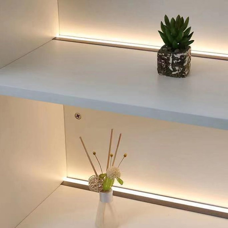LED Shelf Channel,5 Pack 3.3FT/1Meter Cabinet LED Strip Aluminum Channel,Up