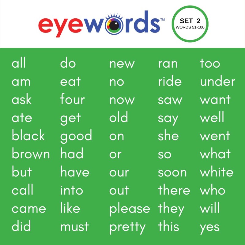Class Set of Eyewords™ Multisensory High Frequency Sight Words Desktop