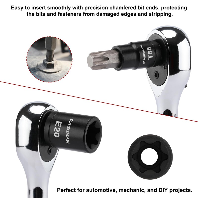 CASOMAN 71-Piece Master Hex & Torx Bit Socket Set, 1/4"