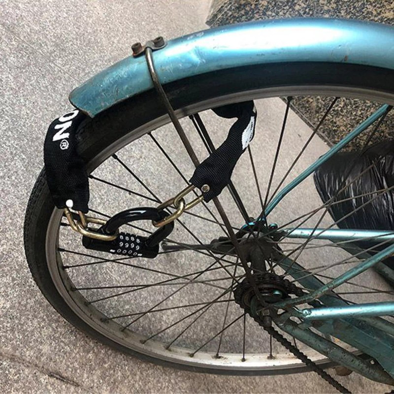 Lecute Candado 4 Digitos Acero Combinacion Bicicleta Moto Bici
