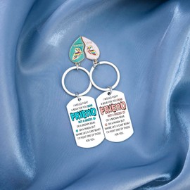 2Pcs Friendship Gifts for Women Special Sister Birthday Gifts for Best Friends Bestie Sister Loving Heart Keychains Christmas Birthday Thanksgiving Appreciate Graduation Gift Jewels