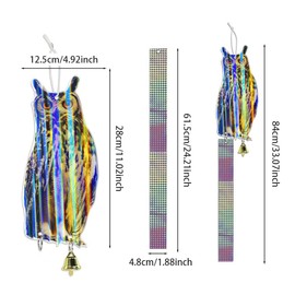 Kelamayi Owl Shape Bird Deterrent,1 Pack Hanging Reflective Outdoor Garden Owl Ornaments for Deterrent Scare Birds Away from Your Garden Roof Farm