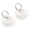 sourcing map 2pcs Rubber Drain Stopper with Hanging Ring, Bathtub