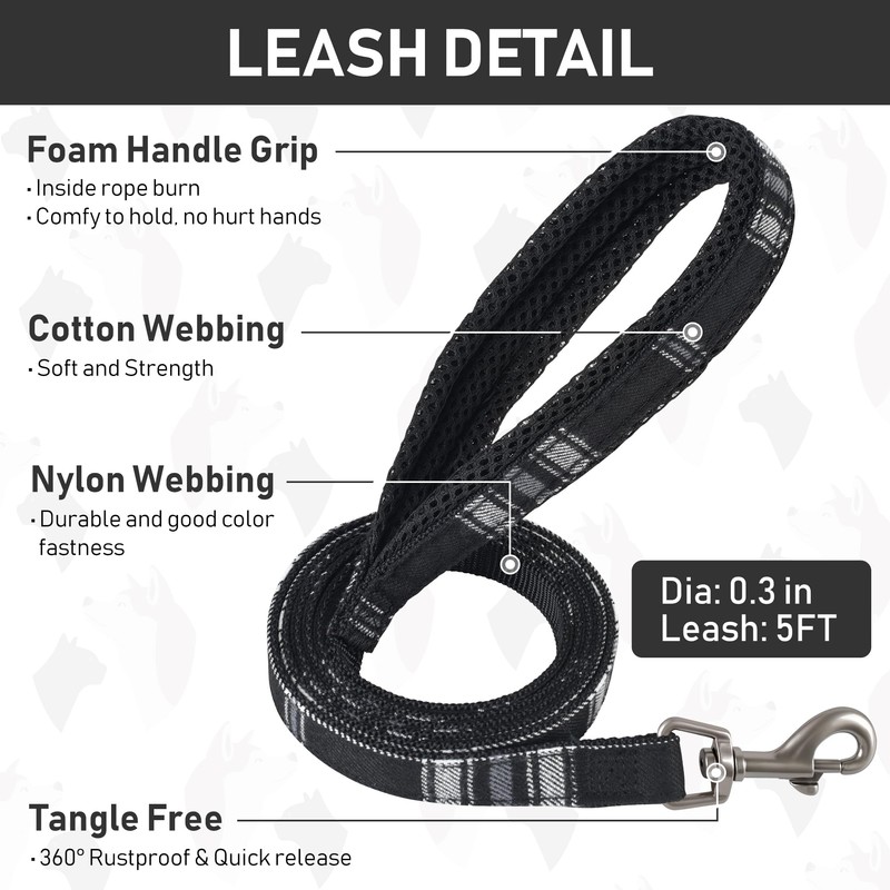 GAMUDA Small Dog Harness Collar and Leash Set, Step in