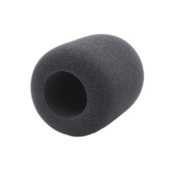 Hxstaald Flocked Mic Foam Windscreen Handheld Microphone Covers Large Mic Foam Pop Filters for TV Interview,radio,media Broadcast Microphones (Round Black)