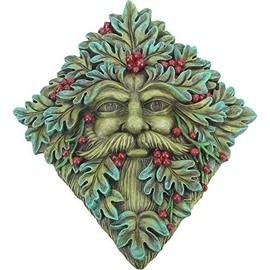 Green Man Berry Beard Wall Plaque
