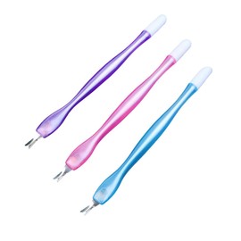 IWOWHERO Non-slip Handle Nail Tools Set 15pcs Manicure Kit Cuticle Remover Trimmer for Home Use Random Color