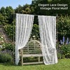 YcsRnn Net Curtains for Windows, French Lace Sheer Panels for