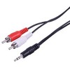 3.5MM STEREO TO 2X PHONO 0.25M, Audio & Video Cable