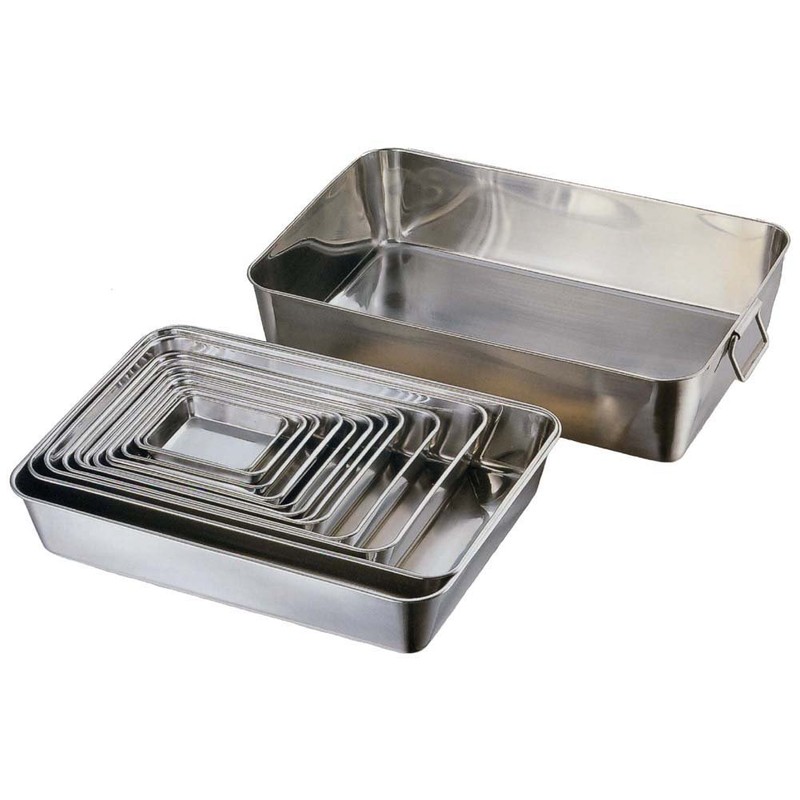 AG 18-8ステンレス 角バット 350x265xH60mm 10枚取