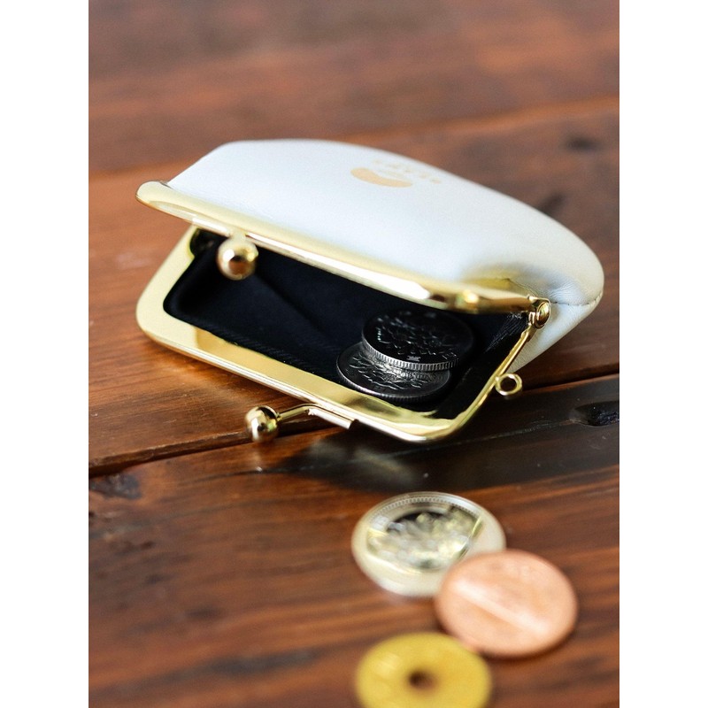 Beams Japan Matsunoya Cowhide Leather Mini Wallet Pouch Monotone, white,