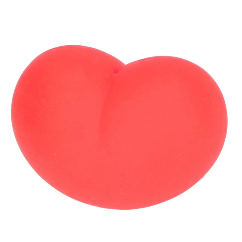 12 Pcs Heart Stress Toy Elastic Soft Simulation Rubber Red