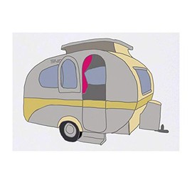 'Caravan' Temporary Tattoo - Water Resistant, Skin-Safe, Non-Toxic Transfer (TO00033882)