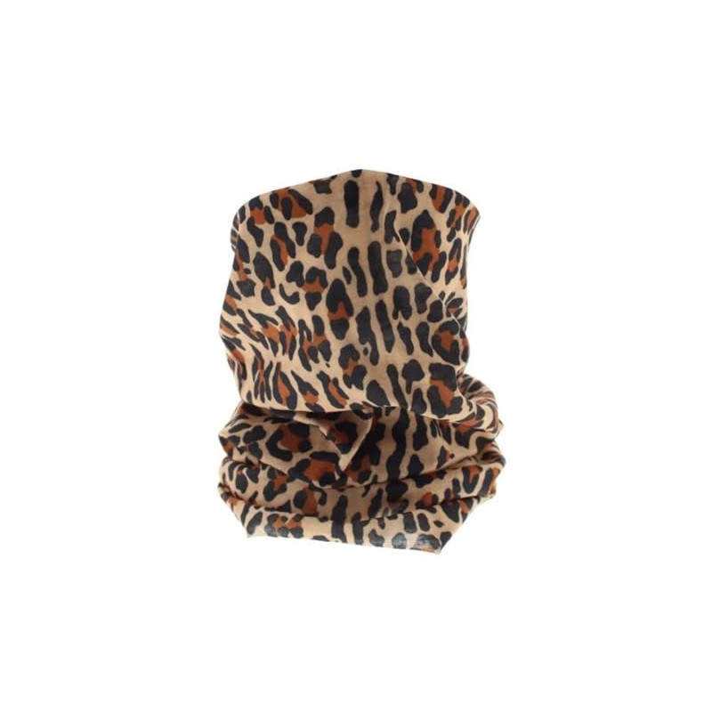 Unisex Brown Leopard Animal Print Pattern Snood Neck Face Covering