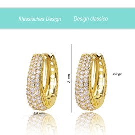 Earrings Women's Gold Delicate Earrings Girls Fashionable Lightweight Hoop Earrings Hypoallergenic Earrings 18K Huggie Earrings Gold-Plated Women's Fashion Jewellery for Women and Girls, Copper