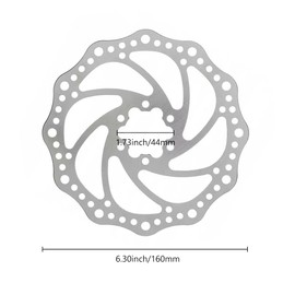 Bicycle Brake Disc, Bicycle Rotor, Bike Brake Discs, Disc Brake, 160 mm Bicycle Disc Brake, Floating Brake Disc with Screws, for Most Bicycles, Road Bikes, Mountain Bikes, BMX, MTB