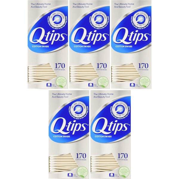 Med-Choice Special Pack Of 5 Q-Tips Swabs 170 Per Pack by Med-Choice