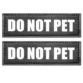 WINSEE Service Dog Patches Do Not Pet Patch for Service Vest Dog Harness(2 Pack, M)