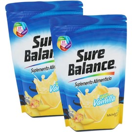 2 PACK - Sure Balance Vainilla- Contiene 27 vitaminas y minerales, con probioticos, antioxidantes, lipidos, proteinas, colina