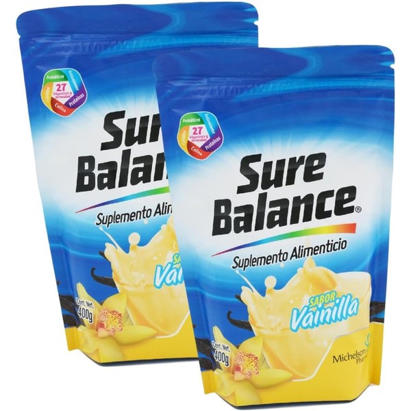 2 PACK - Sure Balance Vainilla- Contiene 27 vitaminas y