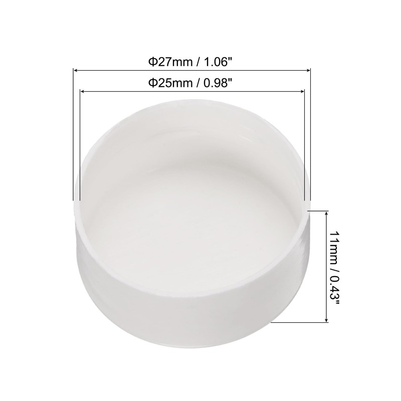 sourcing map PVC Tube Covers End Caps Pipe Inner PVC