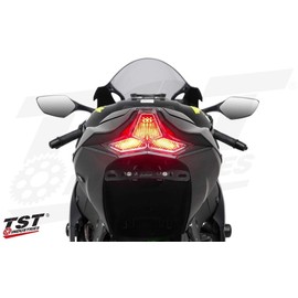 TST ZX-10R(16-) ZX-6R(19-) ZX-25R ZX-4RR Ninja400(18-) Z1000 (14-16) Z400 Built-in Turn Signal LED Tail Light Smoke Lens