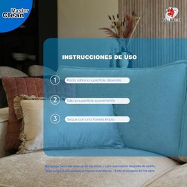 MASTER CLEAN, BULL MASTER - Desmanchador Telas, Alfombras, Tapetes, Tapicería, Quitamanchas difíciles en Muebles, Vestiduras de Carros, elimina manchas de Café Y líquidos, Envase con Atomizador 1l