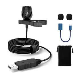 KMAG USB Lavalier Microphone, Lapel Microphone for Computer, USB-C Clip On Mic for YouTube, Recording, Podcasting, Gaming, Interview Omnidirectional Condenser Mic for PC, Laptop, Mac, Smartphone