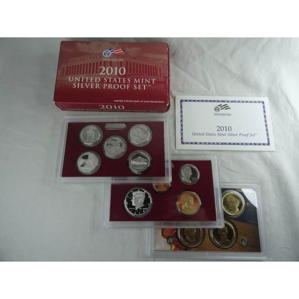 2010-S US Mint Silver Proof Set with COA & Box