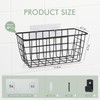 LIGHT DUST Wire Hanging Wall Basket, 4 Black Baskets Set,