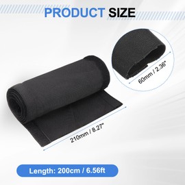 uxcell Hook and Loop Cable Management Sleeve, 6.6ft x 2.4 Inch Flexible Cable Wrap Cover Wire Hider, Cord Organizer and Cable Protectors for Desk TV Computers, Black