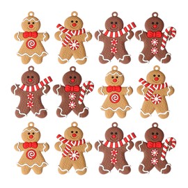Christmas Tree Decorations, 12 Pieces, Traditional Ginger Man, Gingerbread Man Decoration Sets, Christmas Tree Pendant for Christmas Tree, Decoration for Christmas Tree Decoration