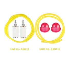 Fuel Line with Fuel Filter Primer Bulb Fit for Poulan Sting Trimmer Weedeater Blower 530069216 530069247 530095646