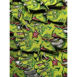 The Patch Bunker Zombie Hand Thumbs Up Iron-On Patch 4in Embroidered Gothic Appliqué for Jackets