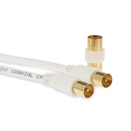 SSL Satellites 10 Meter 3C-2V White Cable TV Aerial Lead Coaxial Cable Coax RF 75 OHM 3C-2V