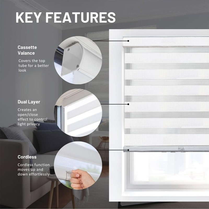 CHICOLOGY Zebra Blinds , Roller Window Shades , Blinds for