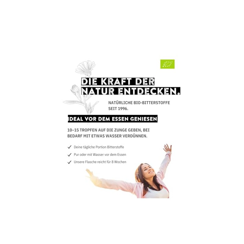 BitterPower Original 200 ml - Organic Bitter Drops with 9