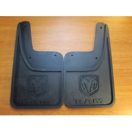 Mopar 82215780AB Rear Heavy Duty Rubber Splash Guards Dodge Ram 2500 W/O Fender Flares