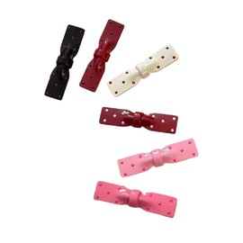 16PCS Polka Dot Bow Hair Clips for Women & Girls - Non-Slip Duckbill Clips, Cute Side Bangs & Baby Hair Barrettes, Sweet Korean-Style Hair Accessories (16PCS)