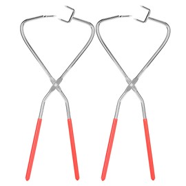 2 Piezas de Pinzas de Cerámica, Pinzas de Inmersión, Herramienta de Acristalamiento, Acero Inoxidable con Alicates de Mango, Suministros para Cerámica