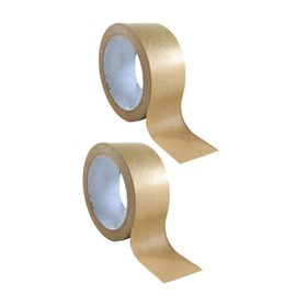 2rollos Cinta De Papel Kraft Decorativa Resistente Al Agua Para Manualidades y Embalaje Diy