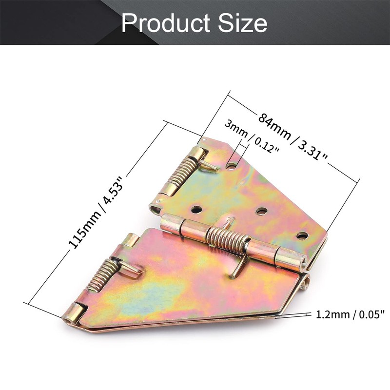 MroMax Drop Leaf Table Hinge Support, 4.5" Folding Table Hinge,