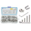 WZHUIDA 150 Piece M5 Screws Set, Cylinder Screws with Nuts
