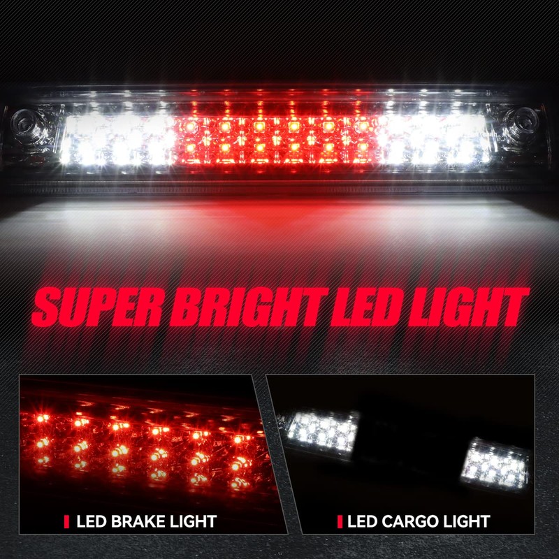 Auto Dynasty Dual Rows LED Chrome Housing High Mount 3rd